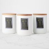 Blue Glitzer Black Gold Product Label Ladybug Logo Lebensmitteletikett (Flaschen)