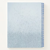 Blue Glitzer Blue Poppies Sketchbook Notizblock (Rückseite)