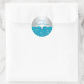 Blue Glitzer Bow 16 . Geburtstag Sticker (Tasche)