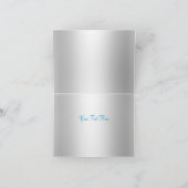 Blue Glitzer & Bow Dankeschön Karte (Innenseite)