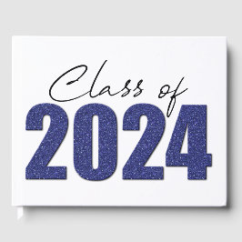 Blue Glitzer Class 2024 Gästebuch