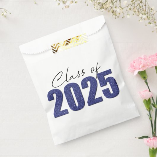 Blue Glitzer Class 2025 Geschenktütchen (Versiegelt)