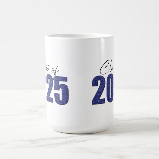 Blue Glitzer Class 2025 Kaffeetasse (Mittel)