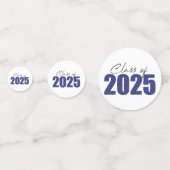 Blue Glitzer Class 2025 Konfetti (Vorderseiten)