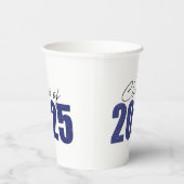 Blue Glitzer Class 2025 Pappbecher (Rechts)