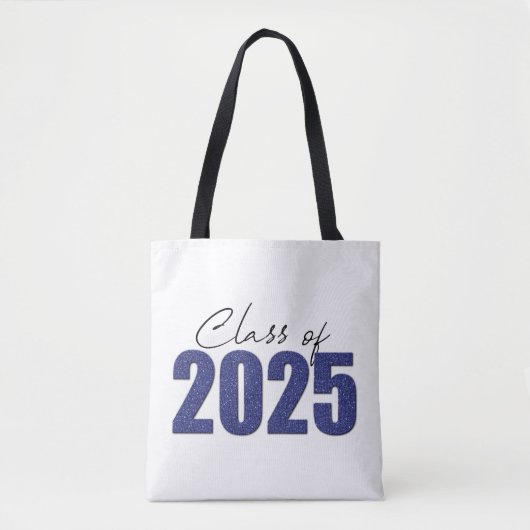 Blue Glitzer Class 2025 Tasche (Vorderseite)