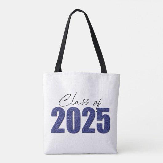 Blue Glitzer Class 2025 Tasche (Rückseite)