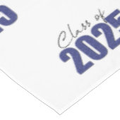 Blue Glitzer Class 2025 Tischdecke (Schrägansicht)