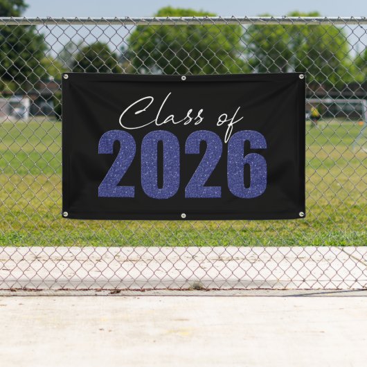 Blue Glitzer Class 2026 Banner (Insitu)