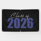 Blue Glitzer Class 2026 Banner (Horizontal)