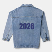Blue Glitzer Class 2026 Jeansjacke (Rückseite)