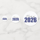 Blue Glitzer Class 2026 Konfetti (Vorderseiten)
