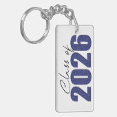 Blue Glitzer Class 2026 Schlüsselanhänger (Vorderseite links)