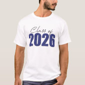 Blue Glitzer Class 2026 T-Shirt (Vorderseite)