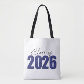 Blue Glitzer Class 2026 Tasche (Vorderseite)