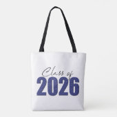 Blue Glitzer Class 2026 Tasche (Rückseite)