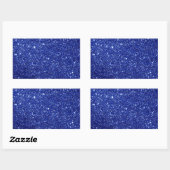 Blue Glitzer Classic Square Sticker (Blatt)
