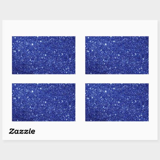 Blue Glitzer Classic Square Sticker (Blatt)