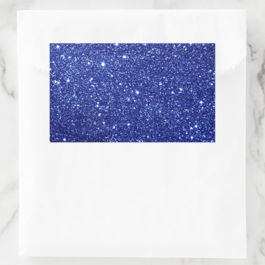 Blue Glitzer Classic Square Sticker (Tasche)