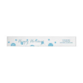 Blue Glitzer Confetti Umrandung Label (Person)