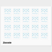 Blue Glitzer Confetti Wedding Danke Stickers (Blatt)