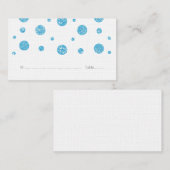Blue Glitzer Confetti Wedding Platzkarten (Vorne/Hinten)