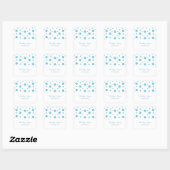 Blue Glitzer Confetti Wedding Stickers (Blatt)