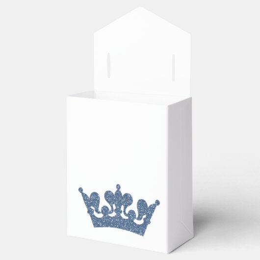 Blue Glitzer Crown Prince Royal Gastgeschenk Boxes Geschenkschachtel (Geöffnet)