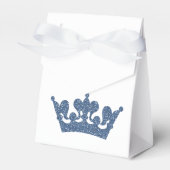 Blue Glitzer Crown Prince Royal Gastgeschenk Boxes Geschenkschachtel (Vorderseite)
