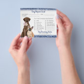 Blue Glitzer Dog Grooming Report Card Flyer (Gruppe)