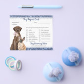 Blue Glitzer Dog Grooming Report Card Flyer (Einzeln)