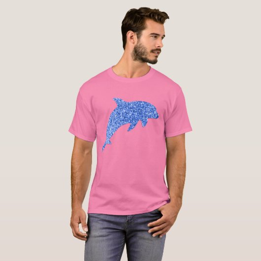 Blue Glitzer Dolphin T-Shirt (Vorne ganz)