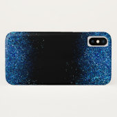 Blue Glitzer Dust Phone Case (Rückseite (Horizontal))