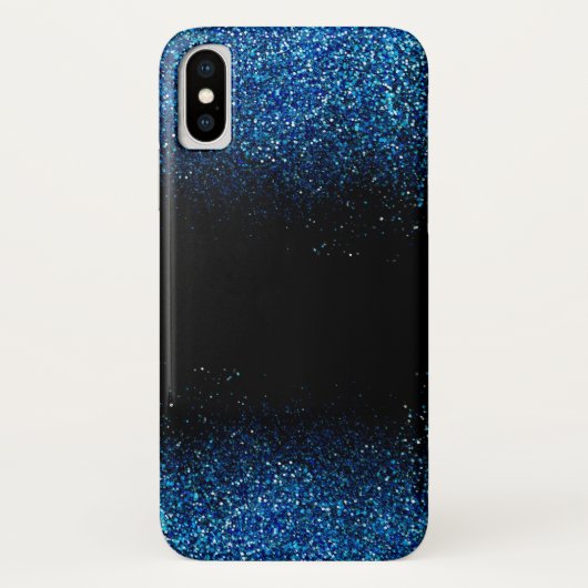 Blue Glitzer Dust Phone Case (Rückseite)