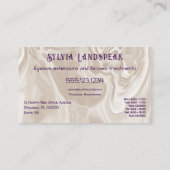 Blue Glitzer Eyelashes & Beige Cream Marble Visitenkarte (Rückseite)