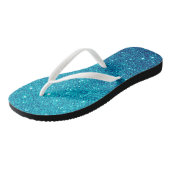 Blue Glitzer Flip Flops Badesandalen (Schrägansicht)