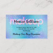Blue Glitzer funkelnd Makeup artist Visitenkarte (Vorderseite)