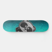 Blue Glitzer Funkelnd Schwarz-weiß Panda Sparkle Skateboard (Horizontal)
