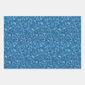 Blue Glitzer Geschenkpapier Set (Vorderseite 2)