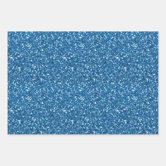 Blue Glitzer Geschenkpapier Set (Vorderseite 2)