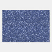 Blue Glitzer Geschenkpapier Set (Vorderseite)