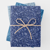 Blue Glitzer Geschenkpapier Set (Beispiel)