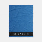 Blue Glitzer, Glitzer Hintergrund, Ihr Name Fleecedecke (Vorderseite)