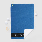 Blue Glitzer, Glitzer Hintergrund, Ihr Name Golfhandtuch (Insitu)