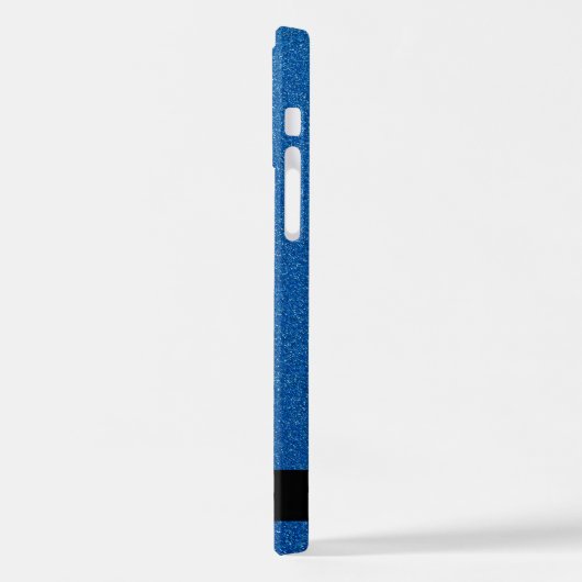 Blue Glitzer, Glitzer Hintergrund, Ihr Name iPhone Hülle (Linke Seite)