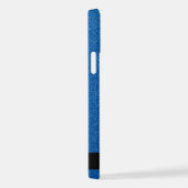 Blue Glitzer, Glitzer Hintergrund, Ihr Name iPhone Hülle (Rechte Seite)