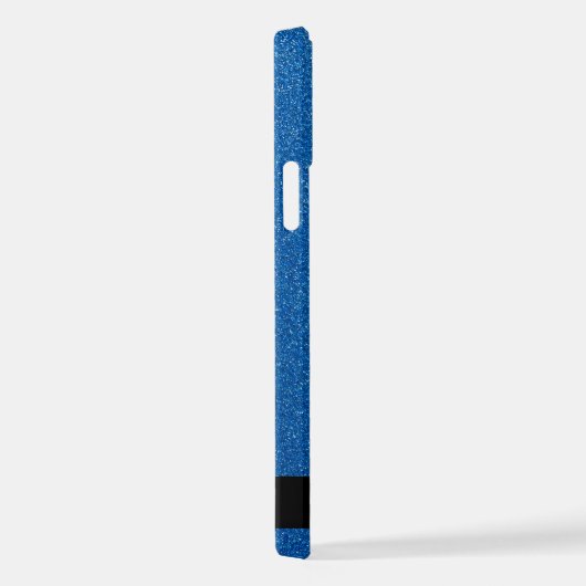 Blue Glitzer, Glitzer Hintergrund, Ihr Name iPhone Hülle (Rechte Seite)