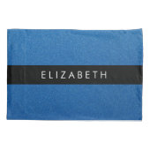 Blue Glitzer, Glitzer Hintergrund, Ihr Name Kissenbezug (Rückseite)