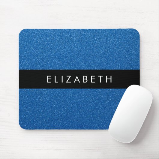 Blue Glitzer, Glitzer Hintergrund, Ihr Name Mousepad (Mit Mouse)