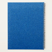 Blue Glitzer, Glitzer Hintergrund, Ihr Name Planer (Rückseite)